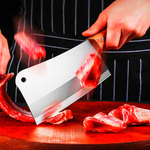 No-sharpen stainless steel kitchen <b>knife</b> set, sharp cutting <b>knife</b>, cleaver, <b>bone</b> cutter, chef's slicing and cleaver. - Product Image 1