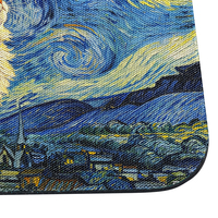 Tapis de Souris Artistique Grand Format en Tissu avec Surface Caoutchoutée, Motif Dessin Animé Husky Sibérien, Série Esthétique, Peinture à l'Huile, pour Bureau