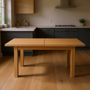 <b>Solid</b> Oak <b>Wood</b> Foldable Dining <b>Table</b> <b>Top</b> 70.9x15.7x Rectangle Modern Minimalist Design Home Furniture - Product Image 2