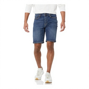 Pantalones Cortos de Mezclilla Oxford Vintage para Hombre, de Cintura Media, Holgados, Resistentes al Viento, con Patrón Sólido, Tejido de Punto, Estilo Casual Elegante - Product Image 1