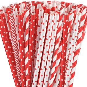 Pink Heart Shaped <b>Paper</b> Straws <b>Biodegradable</b> 25 Pack For Party Valentine's Day - Product Image 4