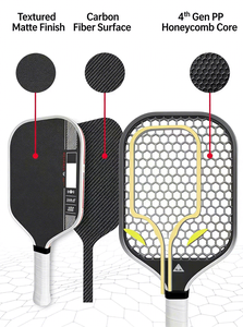 Paleta Pickleball <span class=keywords><strong>de</strong></span> fibra <span class=keywords><strong>de</strong></span> carbono personalizada para <span class=keywords><strong>Joola</strong></span> con logotipo OEM, producto <span class=keywords><strong>de</strong></span> entretenimiento deportivo termoformado aprobado por USAPA, núcleo <span class=keywords><strong>de</strong></span> espuma - Product Image 5