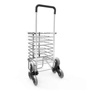 Chariot d'escalade d'escalier 35L, chariot de courses pliable, chariot de courses en aluminium pliant avec sac de courses pour les courses alimentaires - Product Image 1