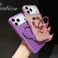 Ondulé Laser magnétique IMD support étui de téléphone portable pour iPhone 17 Air 16 15 Pro Max support coque support Bling Tpu couverture arrière