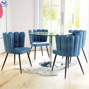 Vente en gros de chaise de salle à manger en métal design <span class=keywords><strong>scandinave</strong></span> moderne chaise rembourrée légère personnalisée pour la maison bureau hôtel salle de sport bar - Product Image 1