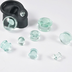 Jellyfish Glass Unisex Auricle <span class=keywords><strong>Double</strong></span> Flared Ear Plug Expander 8mm Gauge OUSLY Body Piercing - Product Image 3