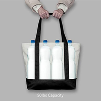 Tas Tote Wanita Logo Kustom Royal Fair, Tas Belanja Reusable, Tas Jinjing, Tas Selempang untuk Penggunaan Sehari-hari