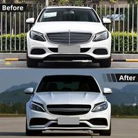 Kit carrosserie complet style C63 avec pare-chocs avant, pare-chocs arrière, calandre, amélioration extérieure pour Mercedes-Benz Classe C W205 2015 2016 2017 2018