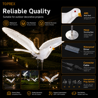 Luz LED Dinámica para Palomas de Grado Comercial |   Motivo de Pájaro 3D Personalizable para Proyecto de Parque Municipal |   Resistente al Agua IP65 para Exteriores