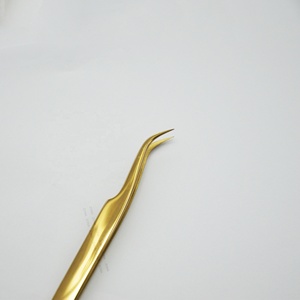 Pinzas de pestañas curvadas fuertes de volumen ruso de belleza de alta calidad, pinzas profesionales de Mega VOLUMEN DE Plasma negro - Product Image 3