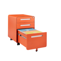 Meuble de rangement mobile moderne à 3 tiroirs en métal avec serrure à clé, couleur personnalisable, design modulaire, écologique et durable pour chambre à coucher