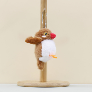 Grosir lucu Mini burung liontin gantungan kunci mainan mewah boneka lembut disesuaikan kartun burung beo boneka binatang untuk hadiah promosi - Product Image 6