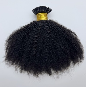 Extensions de cheveux en kératine 11A en gros, 100 % vierges non traitées, afro crépus bouclés 4C, pointes de cheveux super double drawn - Product Image 3