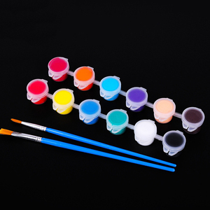 Không Độc Hại 12 Màu Sắc Mini Acrylic Sơn Chậu Đặt 3Ml Acrylic Màu Sơn Nhanh Chóng Làm Khô Acrylic Sơn Dải Với 2 Bàn Chải - Product Image 1