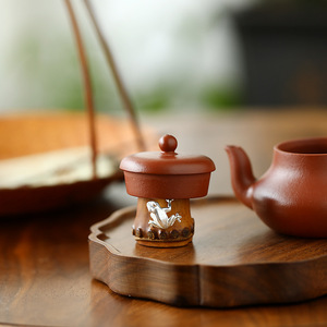 Handmade Wooden <b>Tea</b> <b>Tray</b> With Lid Cylinder Shape Traditional Chinese Style For Kung Fu <b>Tea</b> Ceremony Accessories - Product Image 4
