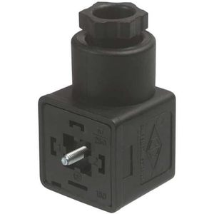 ขั้วต่อโซลินอยด์วาล์ว Canfield Ind ขนาด 0.7 นิ้ว แบบเกลียวเข้า ไนลอนสีดำ 2 พอร์ต - Product Image 1