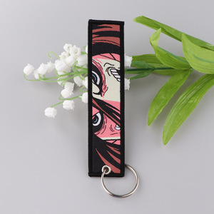 Porte-clés en acier inoxydable tissé motif Attack on <span class=keywords><strong>Titan</strong></span>, plus de 500 designs, léger et tendance pour voiture et sac – Vente en gros - Product Image 4