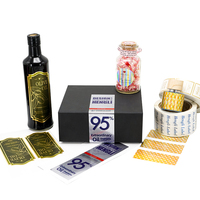 Impresión de Etiquetas Adhesivas de Vinilo, Etiquetas Personalizadas en Rollo, Fábrica de Etiquetas Adhesivas, Etiqueta Redonda con Logotipo, Etiqueta Transparente con Impresión de Inyección de Tinta y Lámina Dorada