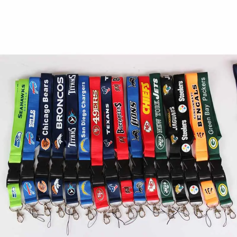 Wholesale Manufacturer Direct Sells 32 Team American football Polyester Lanyards