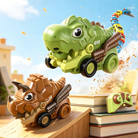 Voiture RC programmable dinosaure serpent de dessin animé 2.4G avec lanceur magnétique 'Mange et grandit', fonctions interactives, jouet interactif pour enfants