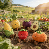 Porte-clés en peluche créatifs et mignons de 4 pouces, figurines de chats, légumes (brocoli, chou), fruits, gâteaux et aliments, pendentifs