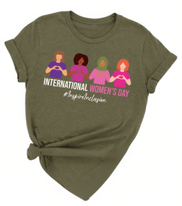 T-shirt per la Giornata Internazionale della Donna, 100% cotone, girocollo, casual, a maniche corte, stampata con design motivazionale - Product Image 1