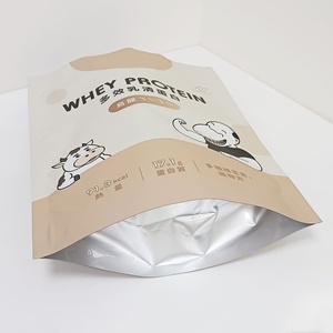 Bolsa de pie a prueba de humedad Bolsa de embalaje de proteína de suero vacía de fondo cuadrado - Product Image 3