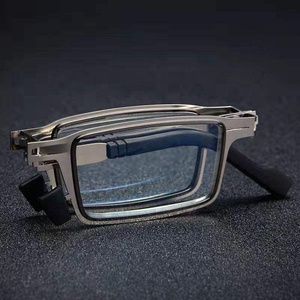 <strong>Mini</strong> Metal Folding <strong>Reading</strong> <strong>Glasses</strong> Small Round Square Portable Foldable Blue Light Blocking Folding <strong>Reading</strong> <strong>Glasses</strong> With Case - Product Image 6