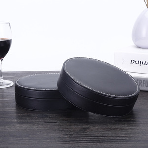 Juego de Regalo de Sacacorchos de Vino de Acero Inoxidable WXL125 al por Mayor, Kits en Caja Redonda de Cuero, Herramienta Vertedora y Tapón, 4 Piezas, Botella Roja - Product Image 6