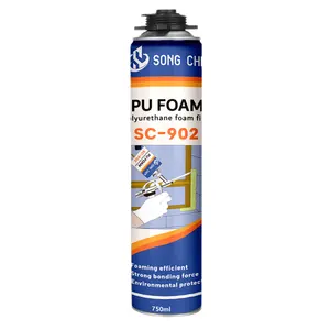 750ml PU Spray Foam For Windows And Doors Mounting Insulation Adhesive Sealants