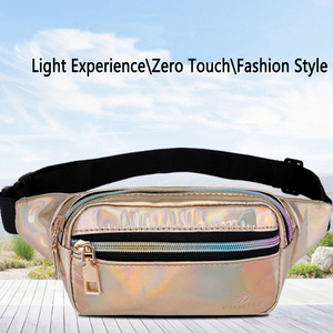 <span class=keywords><strong>Sac</strong></span> <span class=keywords><strong>banane</strong></span> coloré à double fermeture éclair pour filles, <span class=keywords><strong>sac</strong></span> de taille imperméable, <span class=keywords><strong>sac</strong></span> <span class=keywords><strong>banane</strong></span> holographique laser pour femmes - Product Image 2