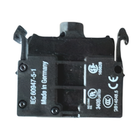 Contact de la série de boutons modulaires M22 M22-LED-G IP66 avec LED intégrée, bornier à vis, 15mA, 12-30V AC/DC, interrupteur 1NO1NC