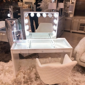 Tocadores de Maquillaje Phoenix para el Hogar Mesa Tocador con Espejo Escritorio para Set de Maquillaje Muebles de Dormitorio - Product Image 3