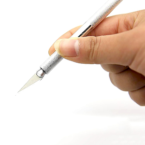 มีดปากกาโลหะแกะสลักขนาดเล็ก,ชุดมีดงานฝีมือแกะสลักแกะสลักประติมากรรมแกะสลักไม่ลื่นความปลอดภัยกระดาษตัดเครื่องมืองานฝีมือ #11 - Product Image 2