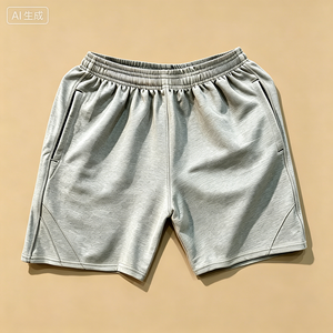 Shorts de sport gris pour hommes avec poches latérales, <span class=keywords><strong>taille</strong></span> <span class=keywords><strong>élastique</strong></span>, tissu respirant en maille, vêtements de sport, vente en gros, approvisionnement en vrac - Product Image 3