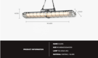 Youpin eccolas — lampe suspendue industrielle rectangulaire rétro, design vintage, luminaire décoratif d'intérieur, nouveau modèle, EPL1205