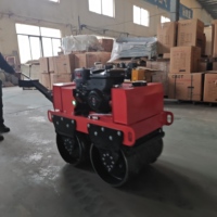 Rouleau Compacteur Vibrant Double Tambour Storike Mini de 550 kg, Petit Rouleau Compresseur de Route à Conduire avec Marquage CE