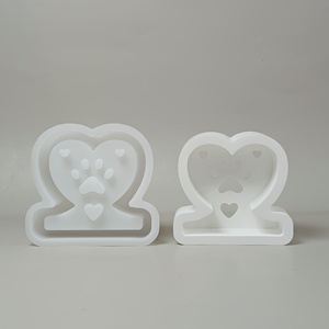 Moules de rangement en résine 3D faits à la main et respectueux de l'environnement S1539 PC Ins Loving Candle Holder Ornaments Silicone Tools Bar Resin Making Set - Product Image 6