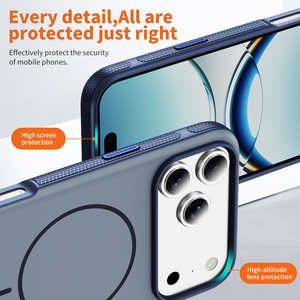 Étui magnétique <span class=keywords><strong>mat</strong></span> de luxe anti-traces de doigts pour iPhone 17 Pro Max 16 15 14 13, coque arrière anti-rayures en PC de haute qualité - Product Image 3