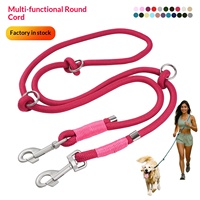 Laisse pour chien en nylon tressé robuste de 2 m, style tie-dye, corde de traction pour chien, corde d'escalade