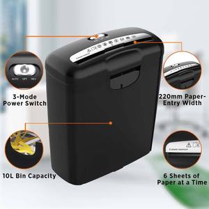 Home Electric <b>Paper</b> <b>Shredder</b> Mini Strip Cut 6 Sheets Max Office Document Cutter 0S601S - Product Image 5