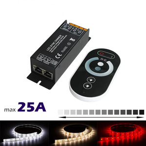 25A 无线 <span class=keywords><strong>LED</strong></span> 灯带全触摸屏射频遥控器调光器，用于控制单色灯 DC12-24V 3528 5050 - Product Image 1