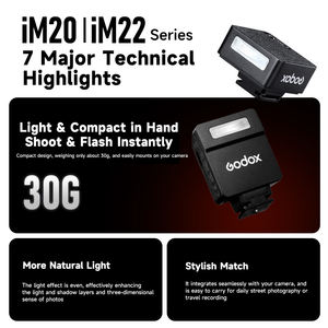 Godox ไฟแฟลชสำหรับ IM20/IM22/IM30M, ไฟแฟลชมินิรีโทรสำหรับ <span class=keywords><strong>Ricoh</strong></span> <span class=keywords><strong>GR3</strong></span>/ ZV1/Fujifilm // mirrorless - Product Image 2