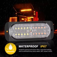20 LED-Blitzleuchten Auto-Notfall-Blinklicht 12V 24V Stroboskope für Auto DRL LKW Bernsteinfarbene Signallampe