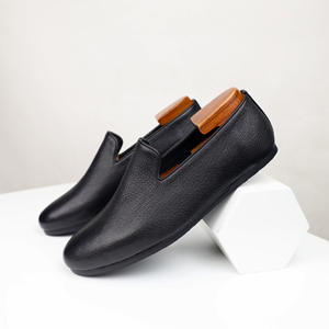 Nouvelles Chaussures Richelieu en Cuir Véritable pour Hommes, Antidérapantes, Respirantes, à Semelle Souple en Caoutchouc, Modèle Paresseux à Enfiler - Product Image 1