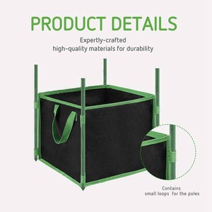 DaringFish - Bolsas <span class=keywords><strong>de</strong></span> Cultivo Plegables <span class=keywords><strong>de</strong></span> Fibra Vegetal para Interiores y Exteriores, Estilo Rústico, 2600 ml, con Asas - Product Image 3