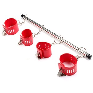 Hotใหม่ขาบาร์<span class=keywords><strong>Spreader</strong></span>กับข้อเท้าและข้อมือCuffsหนังล็อคStriper Club - Product Image 6