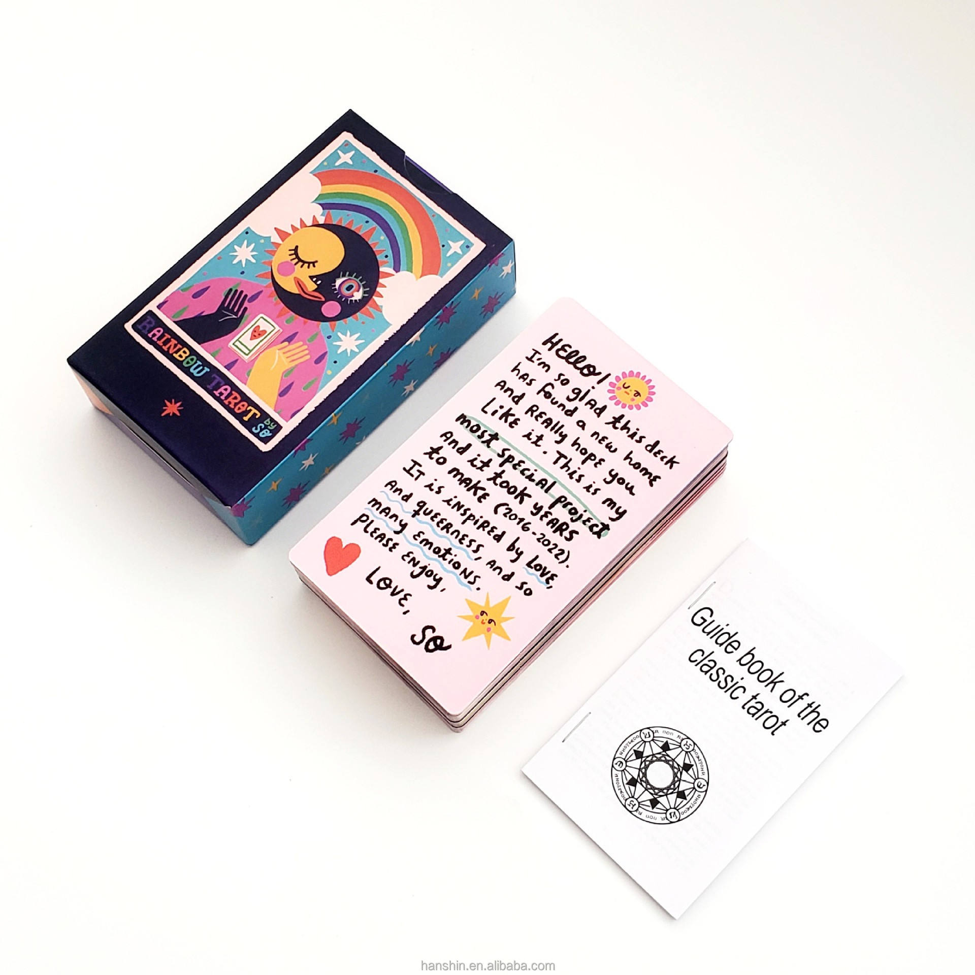 2024 New 12 * 7cm English Version Card Rainbow Tarot Rainbow Tarot