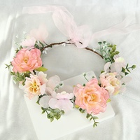 Couronne florale de coquelicots violets pour femme, serre-tête, accessoire de coiffure pour mariage, festival, plage, séance photo