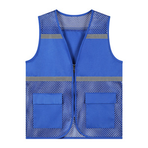 Chaleco de Seguridad Reflectante Naranja con Cremallera y Logotipo Personalizado, Ropa de Trabajo para Construcción, Saneamiento y Transporte con Tiras Reflectantes - Product Image 3